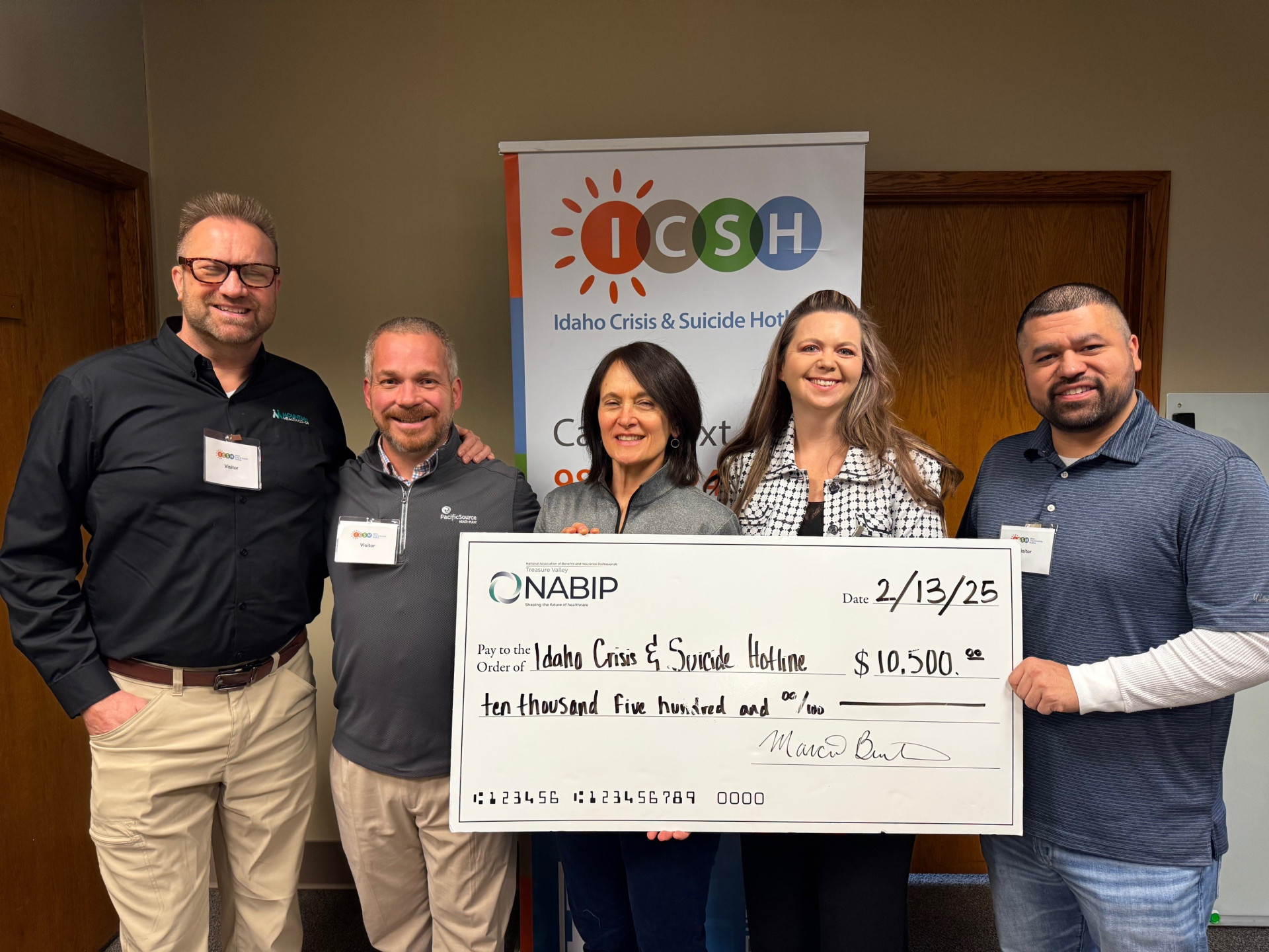 2024 Charity Golf Scramble Check Delivery